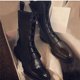 thumbnail image 5 of Teissuly Vintage Mid Calf Boots Women's Leather Fashion Lace Up Ladies Comfort Woman Shoes Women's Vintage Western Platform Booties, Ankle Boots For Women Low Heel Teissuly WER202312137027, 5 of 8