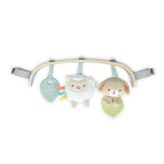Ingenuity Soothing Essentials Wood Carrier Toy Bar - For Ages 0-12 Months, Unisex