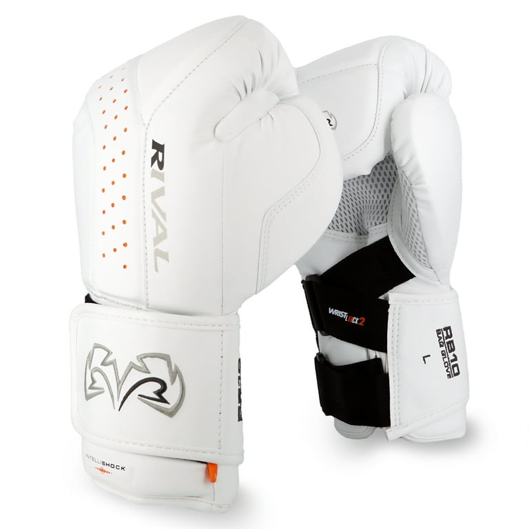 Rival Boxing RB10 Intelli-Shock Bag Gloves - Large - White