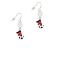 thumbnail image 2 of Delight Jewelry Silvertone I love Soccer - Red Heart Silvertone Leaf French Earrings, 2 of 5