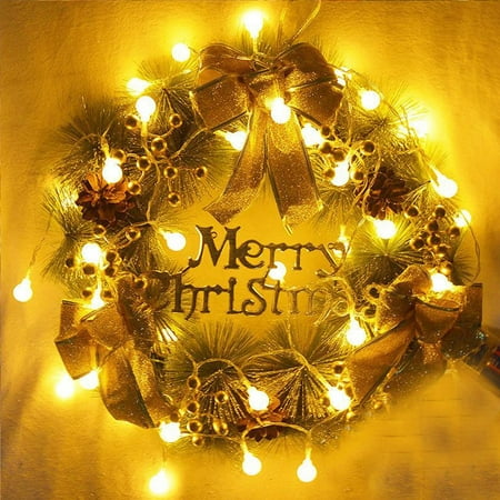 4.92ft 10 LED Multicolor Round Ball String Lights for Bedroom Decorations Battery Operated Led Christmas Lights for Apartment Dorm Room