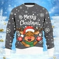 thumbnail image 2 of Men's Christmas Sweaters - Funny Christmas Sweaters for Men - Fun Holiday Pullovers,Grey,XL, 2 of 7