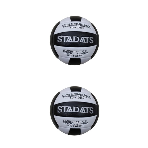 Eigraketly Tamaño 5 voleibol competición profesional voleibol suministros de entrenamiento elástico PU a prueba de fugas pelotas de playa al Negro 2Conjunto