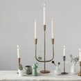 thumbnail image 4 of Creative Co-Op Hand-Forged Metal Candelabra, Antique Brass Finish, 4 of 7