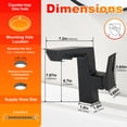 thumbnail image 5 of Sunrinx Matte Black Smart LED Bathroom Faucet with Digital Temperature Display, Pull Down Sprayer for Bathroom Sink, Modern Bathroom Sink Faucet for RV and Home, 5 of 8