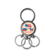 thumbnail image 1 of Donkey Elephant lucha Presidente Llavero de metal de acero inoxidable Llavero Anillo de cadena Llavero, 1 of 3