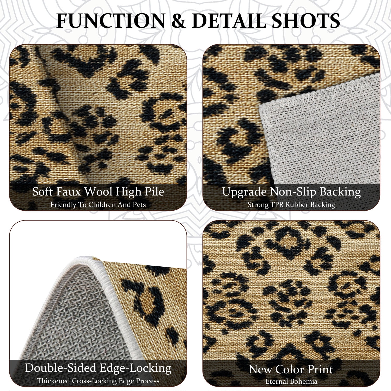 3 Piece Kitchen Rug Set, Non-Slip And Washable, Soft And Comfortable, Suitable For Sinks, Floors, Entrances, Hallways and Bathrooms