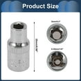 thumbnail image 4 of Unique Bargains Impact Socket 25mm for Car Motorcycle Dirtbike Repair Hardware Tool CR-V Silver Tone Durable 6 Point 5mm 1/4 Inch Drive, 4 of 7