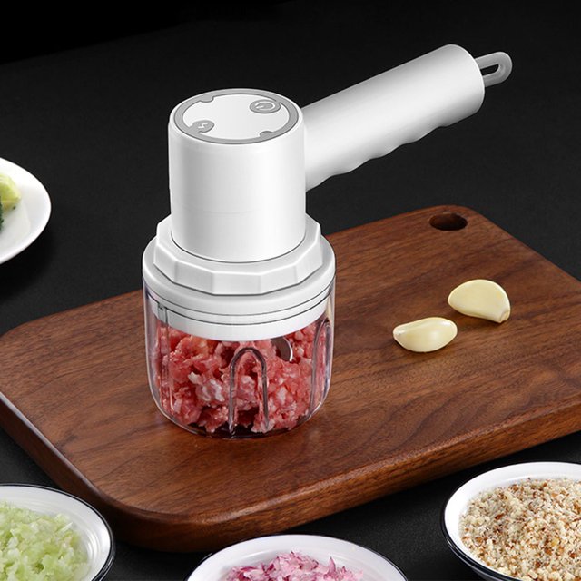 Batidor de huevos 2 en 1, picador de ajo eléctrico de mano, suministros de cocina recargables