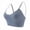 Blue, variant on WAGUTH Women's Ribbed Camisole Sports Bras Thin Strap Wirefree Removable Pads Scoop Neck Comfort Yoga Gym Workout Bralettes