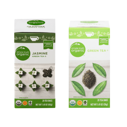Simple Truth Organic Jasmine Green Tea 20 Tea Bags 1.41 oz, 2 Pack Variety