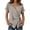 Grey, variant on Womens Oversized Solid Color t shirt Turtleneck top Casual Tie Front Irregular Hem Short Sleeve Fashion Trendy tee