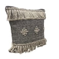 thumbnail image 2 of Laddha Home Designs Handwoven Diamond Cotton Throw Pillow Cover - 20" - Gray and Cream, 2 of 7