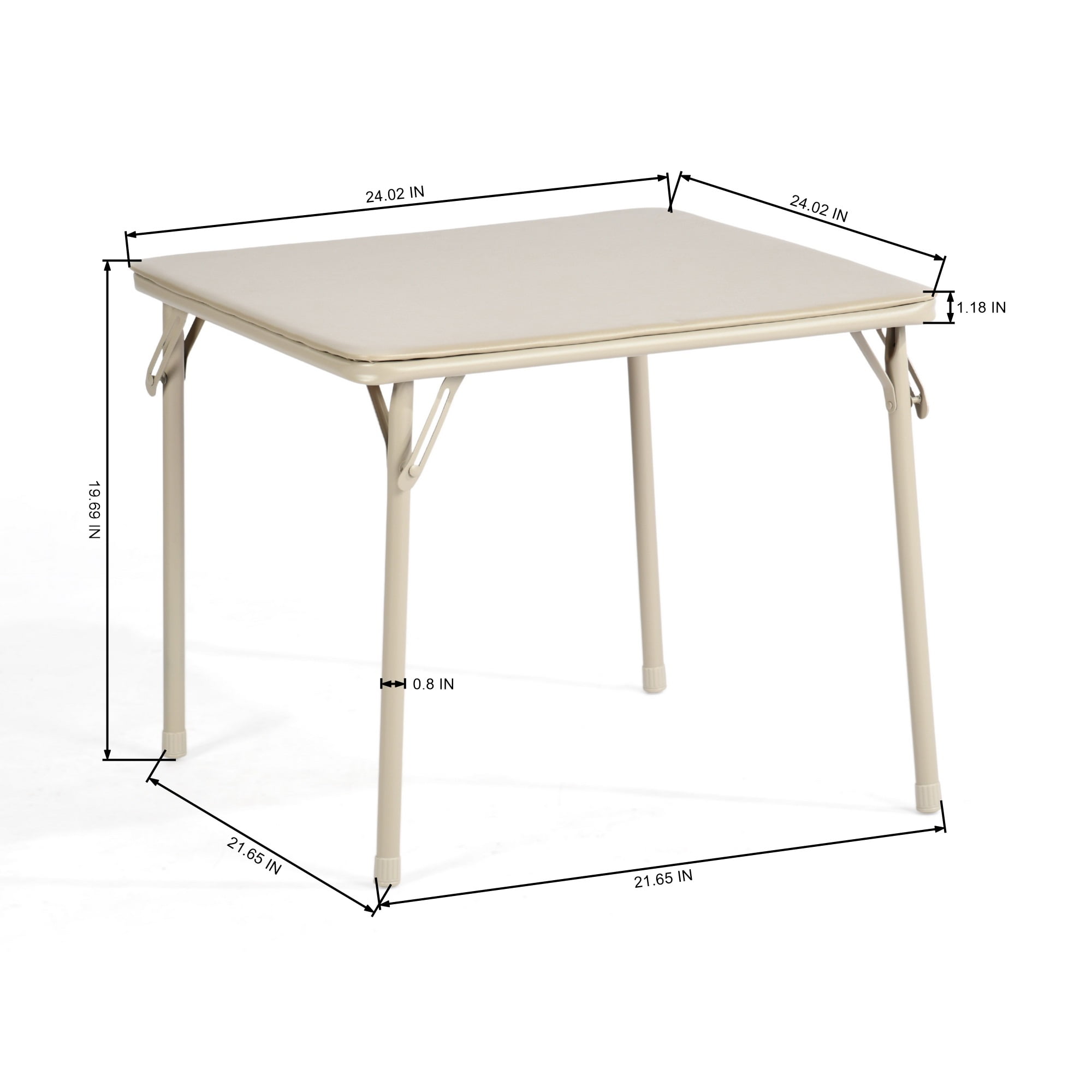 Homy Casa Kids 5-Piece Folding Activity Table and Chair Set, Classic Beige