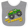 thumbnail image 3 of Inktastic Happy St. Patrick's Day Monster Truck with Leprechaun Boys or Girls Baby Bib, 3 of 4