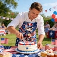 thumbnail image 4 of Independence Day Aprons Festive Decor Kitchen Cooking For Stain Protection, 4 of 6