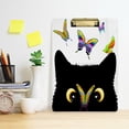 thumbnail image 6 of FMSHPON Hipster Butterfly Black Cat Clipboard Hardboard Wood Nursing Clip Board and Pull for Standard A4 Letter 13x9 inches, 6 of 8