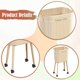 thumbnail image 5 of Cubo de basura de cocina con ruedas, moderno, de 16 l, con patas altas beige, 5 of 9