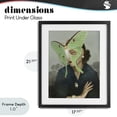 thumbnail image 4 of Stupell Industries Art Deco Naturalist Portrait with Moth Black Framed Print Under Glass, 17 x 21, by Victoria Barnes, 4 of 8