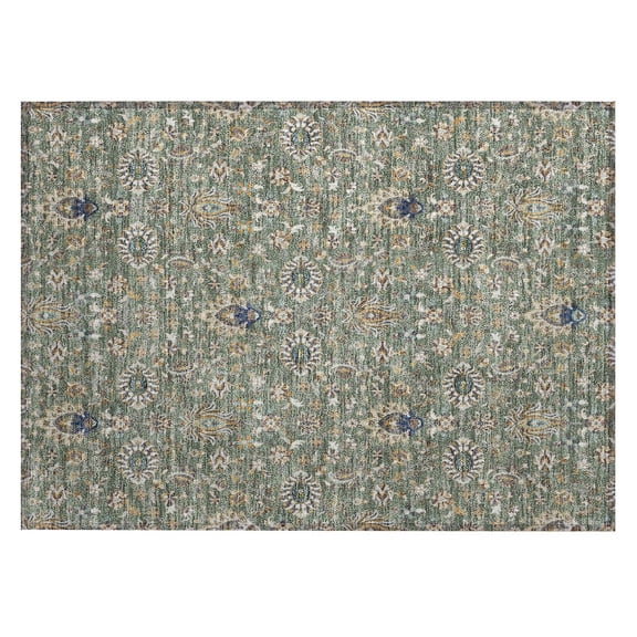 Dalyn Rugs Machine Washable Indoor/Outdoor Chantille ACN2192 Green 1'8" x 2'6" Rug