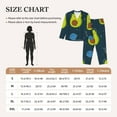 thumbnail image 6 of Kll Avocado In Space Print Women'S Long Sleeve Pajamas With Pants Sleepwear Loungewear 2 Set-Medium, 6 of 9