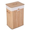 thumbnail image 1 of Costway Rectangle Bamboo Hamper Laundry Basket Washing Cloth Bin Storage Bag Lid Natural, 1 of 9