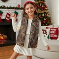 thumbnail image 2 of Pzuqiu Camo Hunting Girls Zip Up Sleeveless Vest Fall Winter Clothes Size 4 Polyester Comfortable Warm Soft Outerwear Jacket with Pockets Versatile for Teen Girls Trendy, 2 of 7