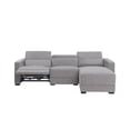 thumbnail image 4 of Bowery Hill Light Gray Polyester Fabric Power Reclining Sectional, 4 of 7