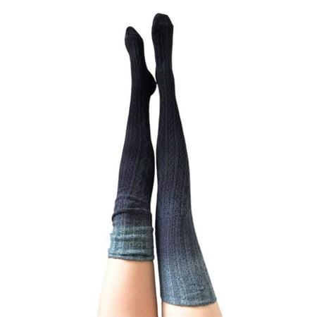 

Women Cable Knit Thigh High Boot Socks Extra Long Winter Over Knee Stockings Leg Warmers