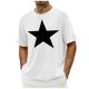 thumbnail image 5 of Top de Manga Corta, Hombre Casual Impreso Cuello de la Tripulación Camiseta, Manga Corta Blusa de Verano Poliéster, 5 of 9