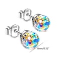 thumbnail image 4 of AOOOWER Ball Shape for Rhinestone Stud Earrings Colorful Stud Earring Exquisite Jewelry, 4 of 10