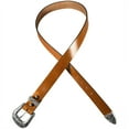 thumbnail image 4 of 1.5" (38mm) Tan Western Style Leather Belt, 4 of 5