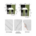 thumbnail image 5 of Sage Green Black Swag Curtains for Living Room/Bedroom Windows, Farmhouse Striped Modern Abstract Art Kitchen Curtains and Valances Set 36 Inch Length, Light Filtering Swags Valance Curtain Panels, 5 of 5