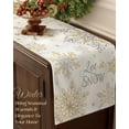 thumbnail image 5 of Christmas Table Runner Snowflake - 13x72 Let it Snow Winter Table Runner with Snowflake Merry Christmas Decor, Vintage Farmhouse Rustic Xmas Winter Decoration for Home Kitchen Dinner Party, 5 of 5