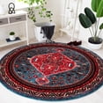 thumbnail image 2 of SAFAVIEH Vintage Hamadan Keighley Oriental Area Rug, Turquoise/Red, 6'7" x 6'7" Round, 2 of 8