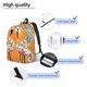 thumbnail image 3 of Disketp Halloween Flamingos print Canvas Backpack Lightweight Travel Daypack Student Rucksack Laptop Backpack-, 3 of 5
