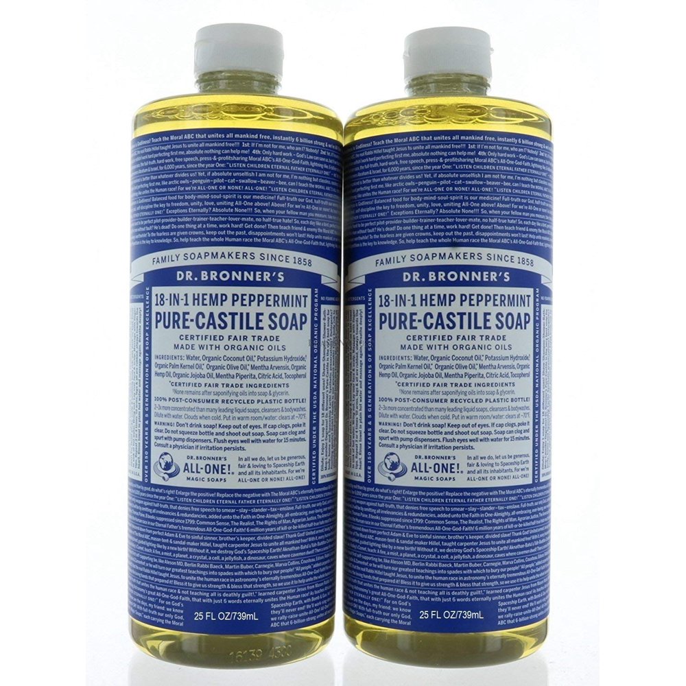 Set 2, Dr. Bronner's Organic Soaps PureCastile Soap, 18in1 Hemp