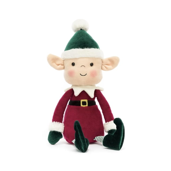 Elfo de peluche Jellycat Eldo 23 cm para decoración navideña