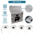 thumbnail image 7 of Table Runner Dresser Scarves 72 Inch Long, Farm Hens Pig Cow Black Animal Linen Dining Table Runners Shabby Wooden Texture Tabletop Scarf for Wedding Holiday Party Kitchen, 7 of 7
