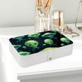 thumbnail image 6 of Alien Portable PU Leather Earring Holder Storage Box Display Case with Removable Compartment, 6 of 6
