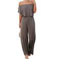 thumbnail image 1 of Mono Largo Mameluco Mono de verano para mujer con volantes y hombros descubiertos para el trabajo (gris XXL) Cgtredaw Para estrenar, 1 of 1