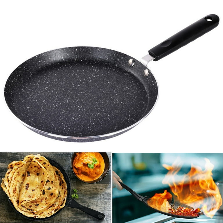 Nonstick-Crepe-Dosa-Pan Pancake Flat-Skillet Tawa-Griddle 10-Inch with  Stay-Cool Handle Induction-Compatible Pfoa Free - China Nonstick Cookware  and Cookware Set price