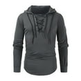 thumbnail image 2 of Mens Hoodies Soild Color Pullovers ,Spring Winter Oversize Loose Hoodie Casual Sweatshirt ,Long Sleeve Full Zip Hooded With Pocket Outerwear Clothes L, 2 of 7