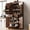 Brown, variant on 71" Tall Kitchen Pantry Cabinet, Farmhouse Freestanding Storage Cupboard with 3 Pull-Out Organizers & 6 Door Racks, Embossed Texture, 2 Drawers, 4 Doors, Adjustable Shelves