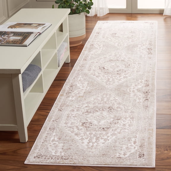 SAFAVIEH Prestige Arielle Oriental Runner Rug, Ivory/Beige, 2' x 6'