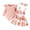 Pink, variant on Infant Toddle Girls Ribbed Knitted Jumpsuit Bodysuits with Printed Suspender Dresses, Bow Headband 3Pcs for First Coming Home
