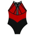 thumbnail image 4 of Rswnyirn Toddlers Girls Ballet Dance One Piece Outfit Athletic Bodysuit Shiny Rhinestone Gymnastics Red 6, 4 of 5