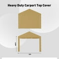 thumbnail image 2 of Wildbreak Carport Door Replacement 13 x 8.85 ft for Portable Garage 13' x 20' & 13' x 25', 220g, Yellow, 2 of 5