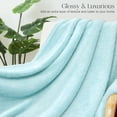 thumbnail image 6 of Whale Flotilla Extra Large Fleece Throw Blanket 50x70 Inch, Super Plush and Soft 300GSM Blankets for All Season, Fluffy and Lightweight, Light Blue, 6 of 7