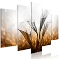thumbnail image 2 of Tiptophomedecor Glamour Canvas Wall Art - Floral Quartet Golden 5 Piece - Stretched & Framed Ready To Hang Art, 2 of 5
